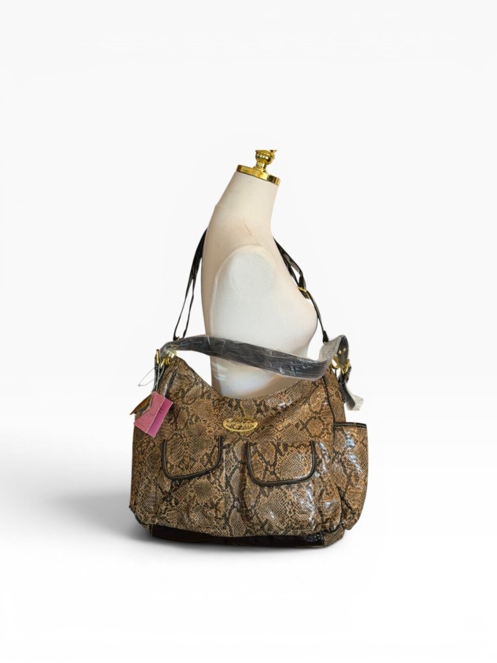 Baby Phat by Kimora Lee Simmons Snakeskin Print Shoulder Bag NWT